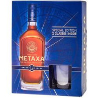 Metaxa 12* 40% 0,7l + 2 skla